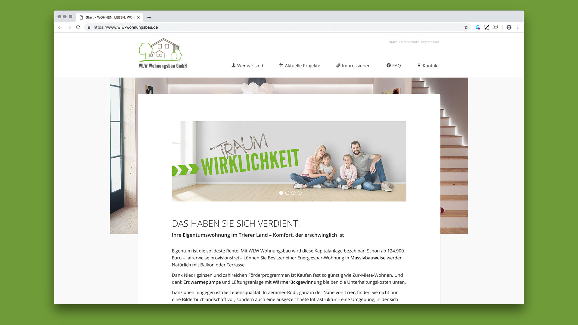 WLW Wohnungsbau Immobilien Webseite